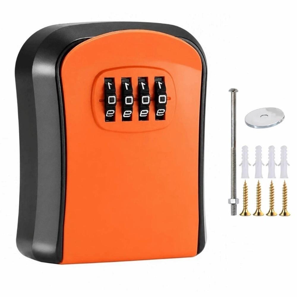 Wall Mounted Key Lock Box Sturdy Combination Lock Box Key Safe Storage  Construction Site