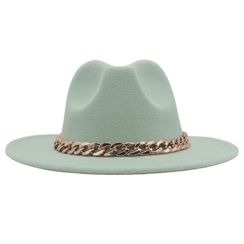 Acrylic Chain Men'S And Women'S Multi-Colored Stage Hat Woolen Felt Hat Jazz Top Hat Hat
