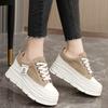 Fashion Shoes for Women Autumn Trend New Woman Soft-sole Flats Shoes Chunky Lace-up Casual Sneakers Female Vulcanized Walking Shoes