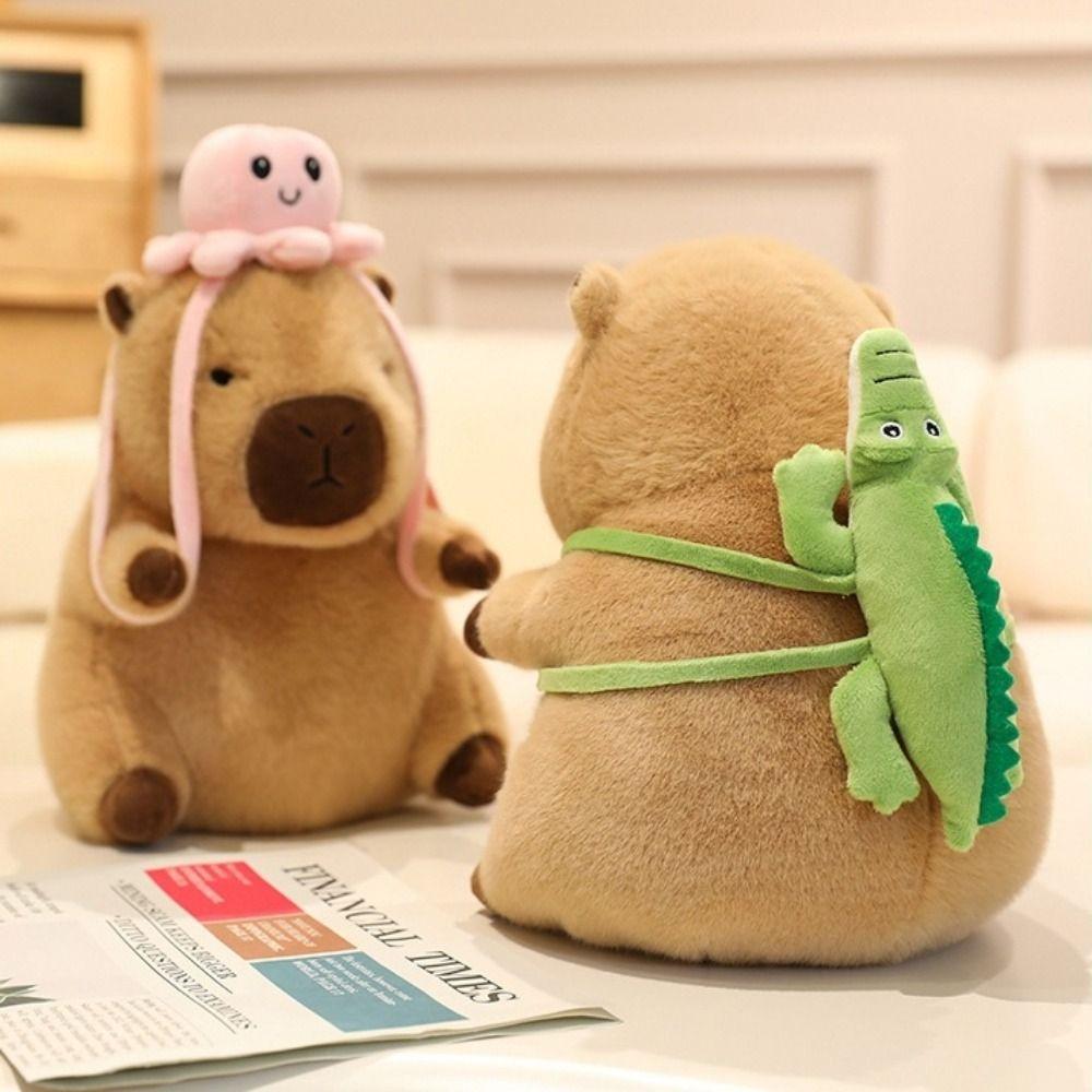 Animal Simulation Capybara Toy Animal Backpack Stuffed Capybara Doll  Children's Day