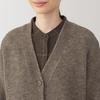 MUJI Wool Blend Boucle Cardigan BA1PNA4A Dark Mocha Brown L Women's V-Neck Women's Women's