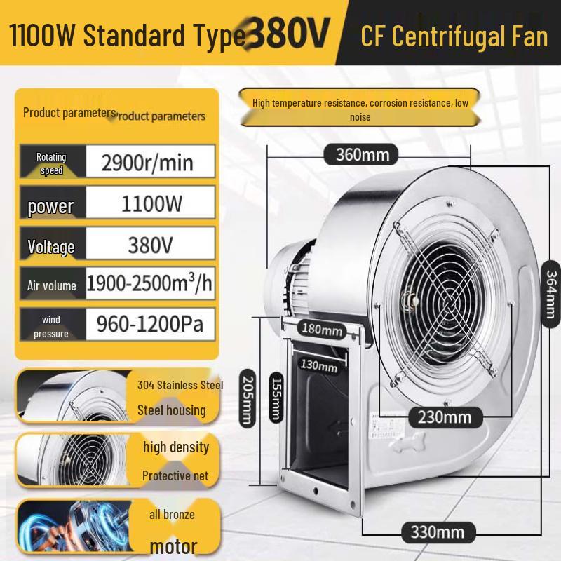 Yunduo 2A Series Low Noise Stainless Steel Industrial Centrifugal Fan