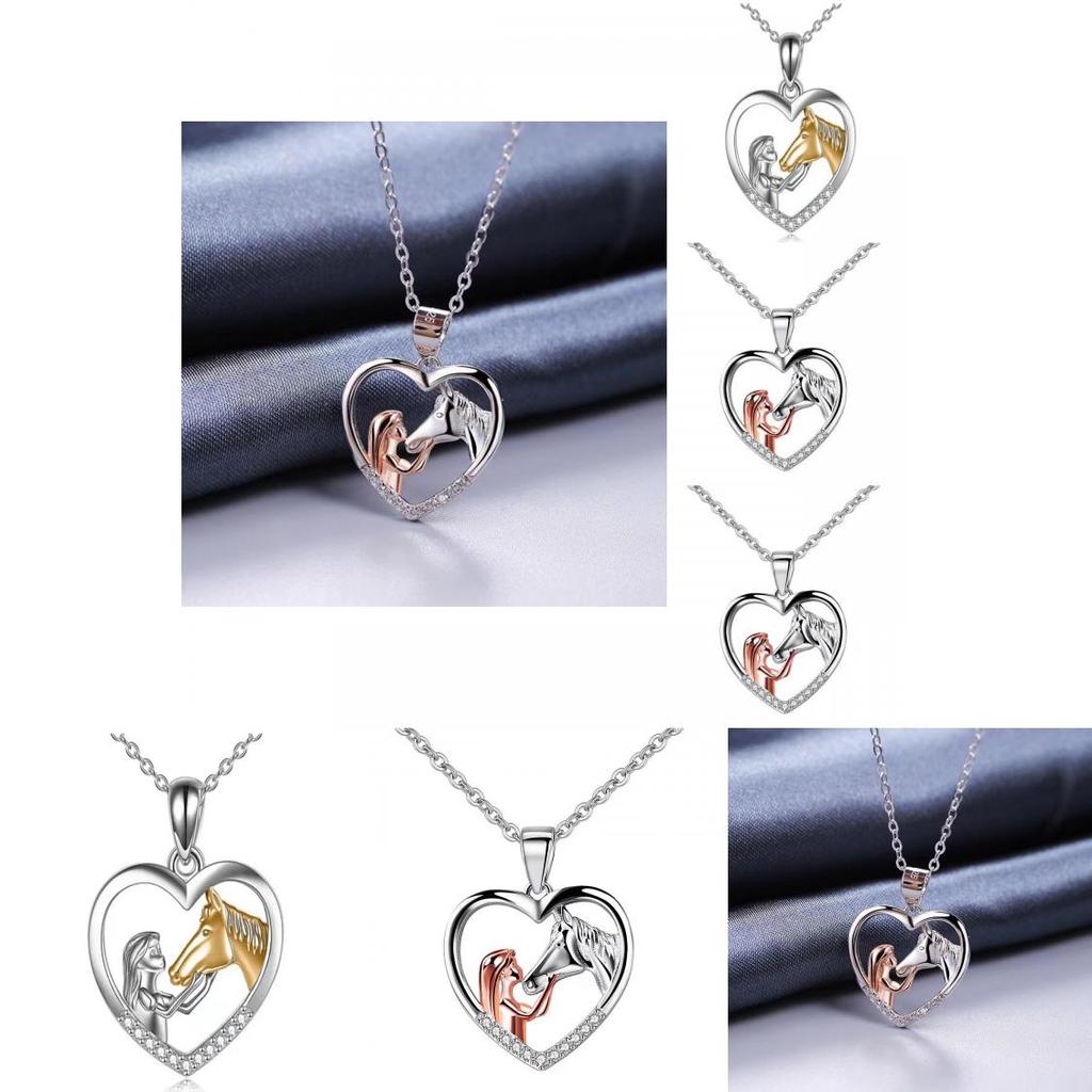 Stylish Animal Themed Heart Shaped Necklace For Girls Perfect Gift For Lovers