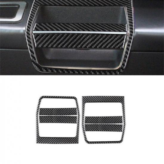 Set Carbon Fiber Car Inner Door Handle Decoration For Dodge Challenger 12 13 14