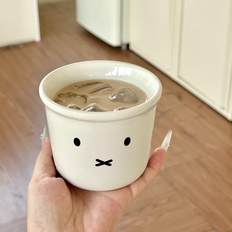 Autumn and Winter Cartoon Ceramic Cup Ins Style Mug Home Cold Brew Cup Breakfast Girl Ceramic Cup Coffee Cup