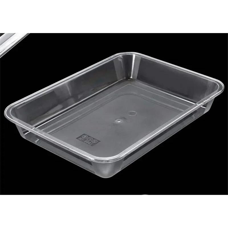 Acrylic Plastic Serving Trays Transparent Rectangular Serving Fruit Vegatable Food Tray Dishes Dinner Set Square Plates Dishes