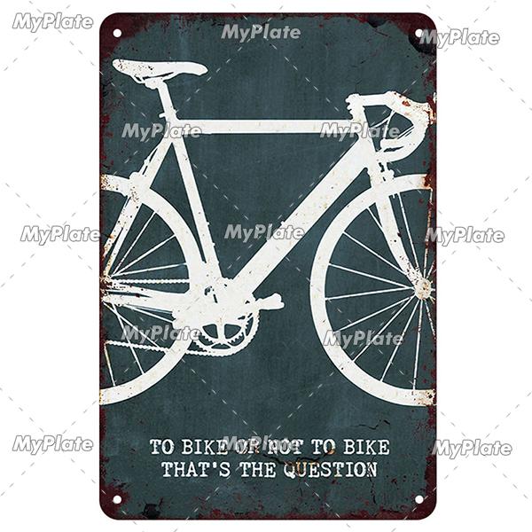 Bicycle Metal Sign Vintage Plaque Car Tin Sign Plate Wall Decor For Garage Man Cave Service Poster Gift Custom