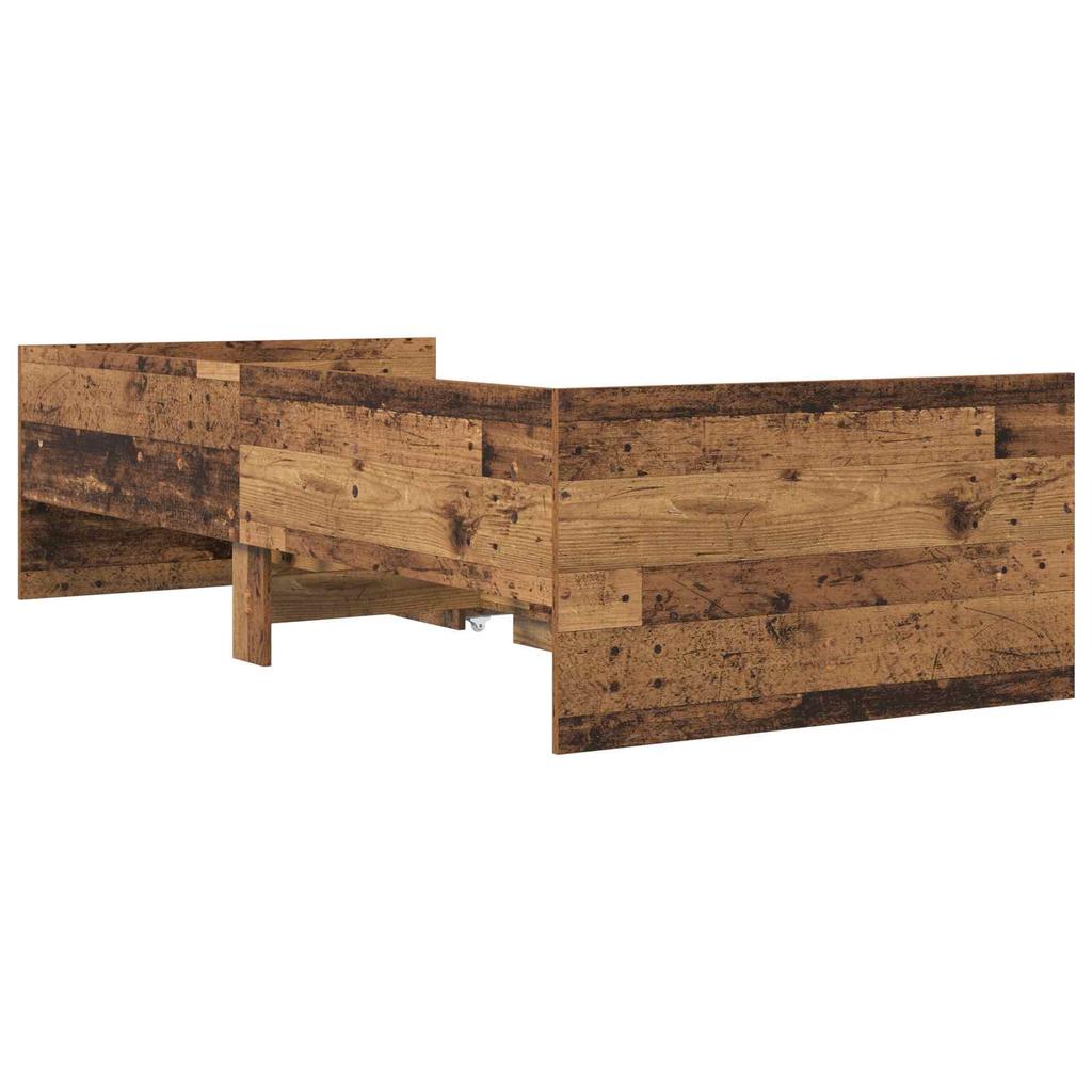 Bed Frame with Drawers Reclaimed Wood Solid Pine Wood