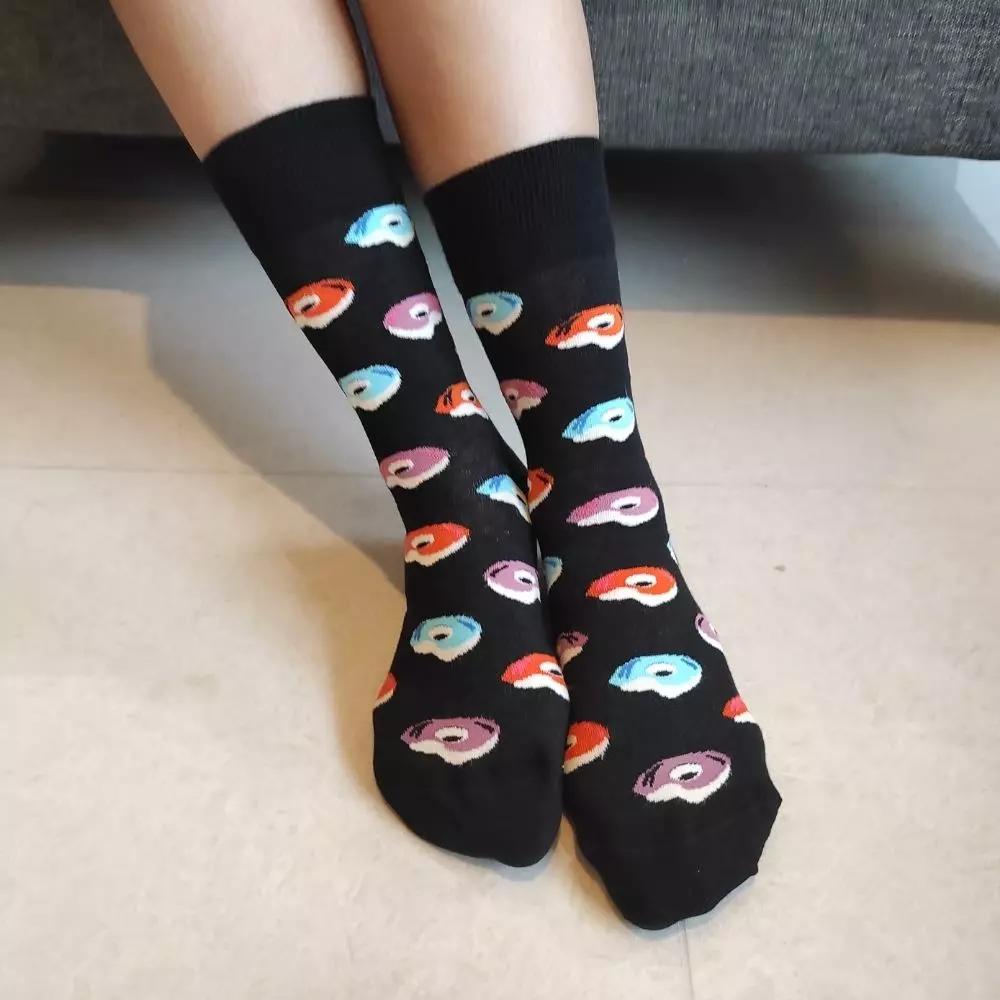 High Quality Fashion casual men's socks cartoon food car series fun women's socks