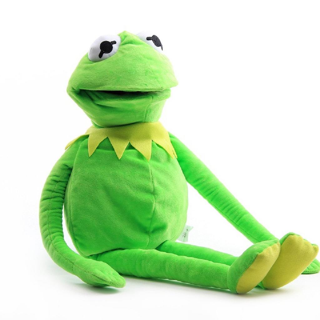 Kermit der Frosch, lustige Plüschpuppe, Handpuppe, Schultasche, Frosch, Tierplüschtier, große Puppe, Bauchredner, Leistungsrequisiten für Babys