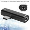 2Pcs 2 in 1 TypeC to 3.5mm Assist   Cable Wire   Headset Distributor Adapter(silver )