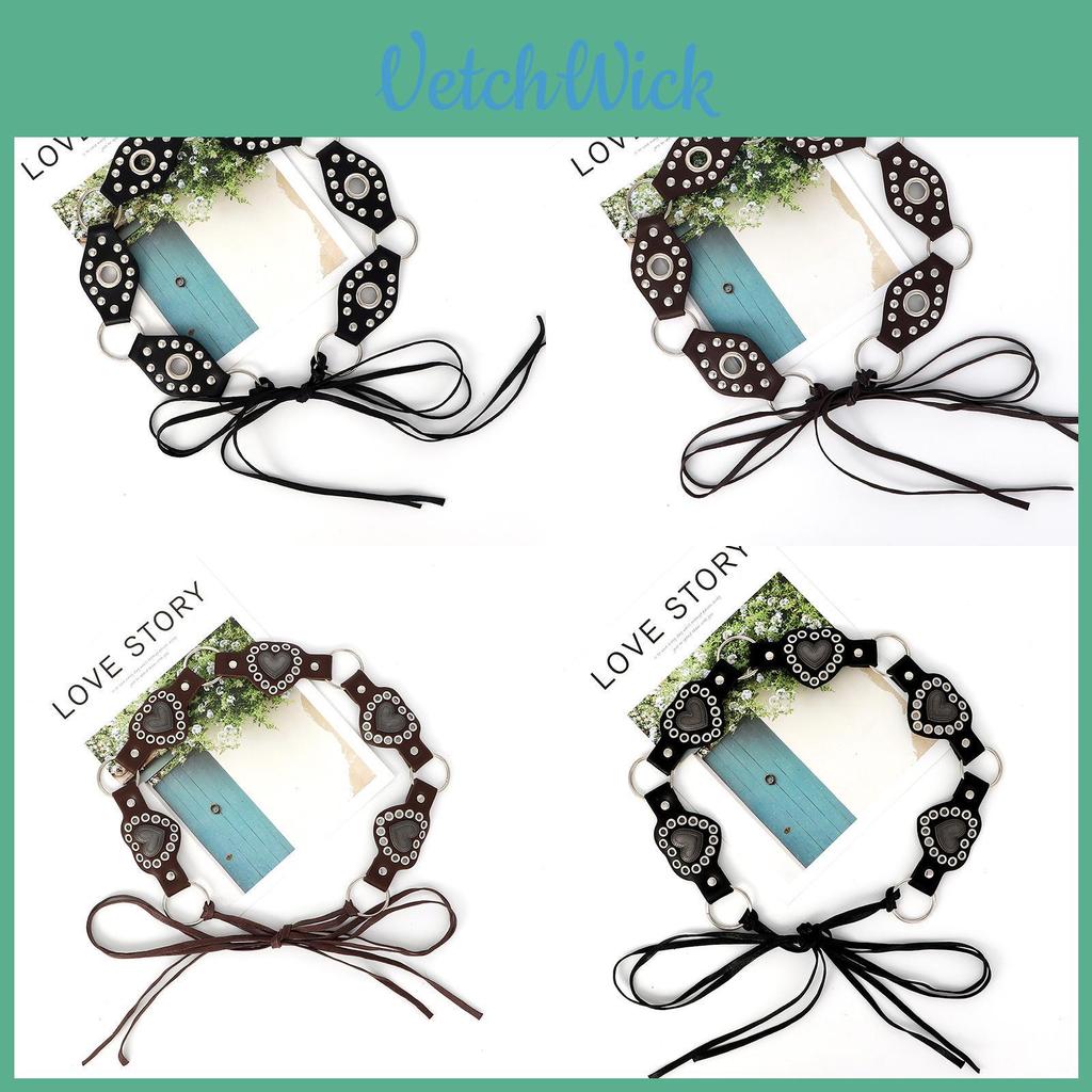 Bohemian Y2k Leather Waist Belt With Metal Buckle For Fashionable Casual Wear