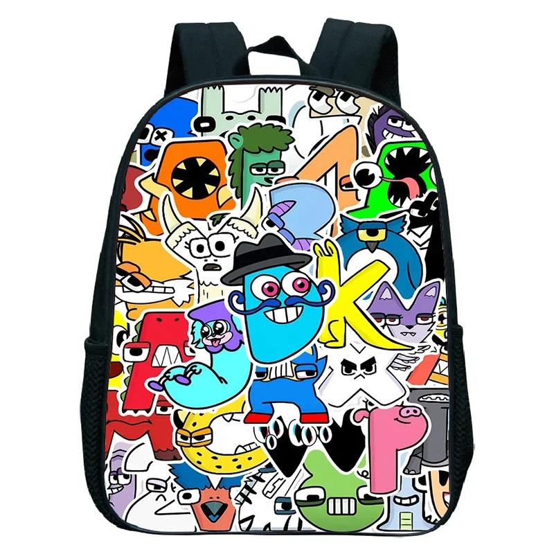 Cartoon Preschool Bookbag Waterproof Backpack Alphabet Lore Print School Bags Kindergarten Backpacks for Boys Girls Kids Bag