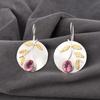 Pink Tourmaline Gemstone Earrings, Handmade 925 Solid Sterling Silver Jewelry, Meditation Earrings Jewelry For Women