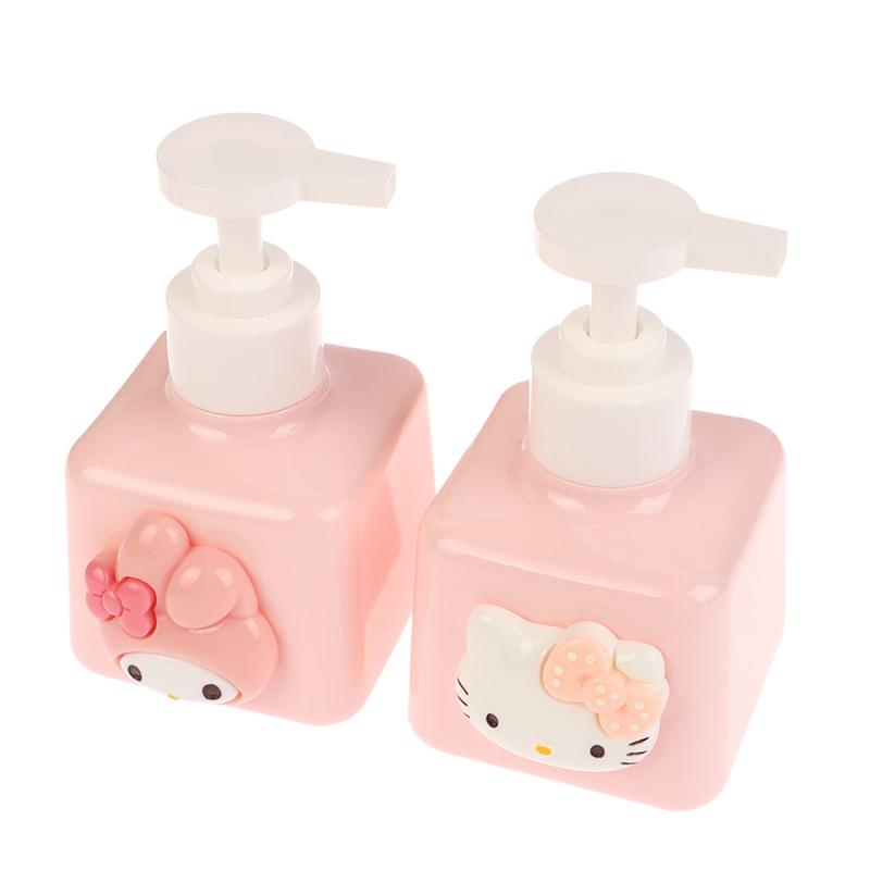 200Ml Sanrio Hello Kitty Soap Bottle My Melody Shampoo Shower Milk Sub-Bottle Lotion Press Pink Storage Bottle
