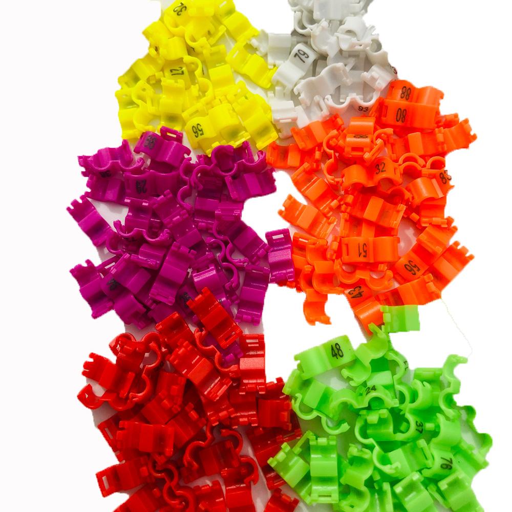 60 Pcs Inner 2.7/ 3/4/4.5/5mm Canary Clip Ring Bird Pigeon Parrot Leg Rings Small Birds Foot Rings Mix Color bird ring 2.7mm