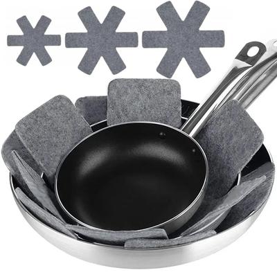 5pcs Non-woven Pot Pan Felt Protectors Heat Resistant Anti-Scratch Pot Dividers Kitchen Tool Pans Separator Pads