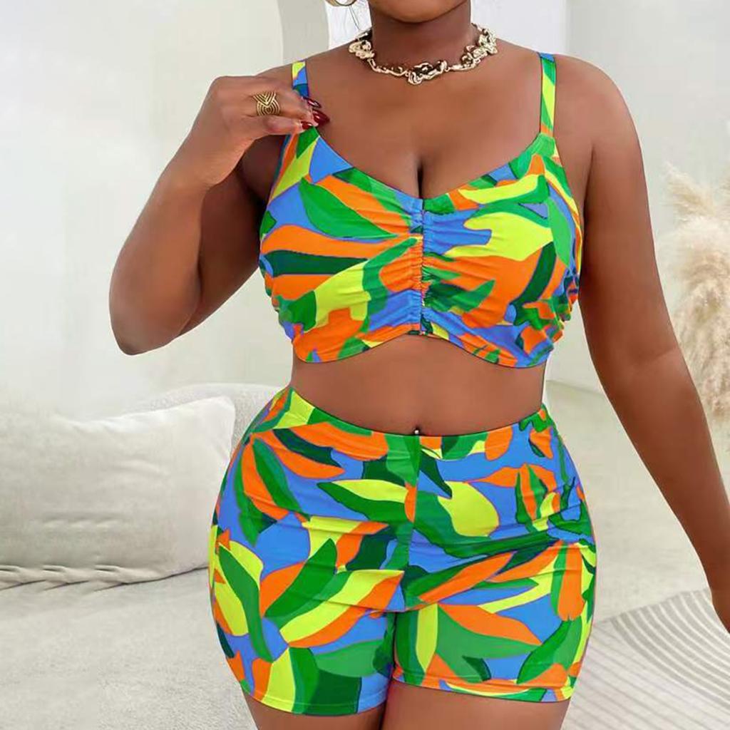 Women's Two-Piece Bikini Set Plus Size Split Swimsuit