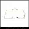 Luxury Grid Leather Tray Square Entryway Key Organizer Stainless Steel Desktop Decor Modern Home