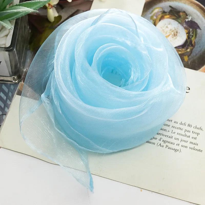 60X60cm Colorful Girl Gymnastics Square Scarf Movement Rhythm Band Scarves