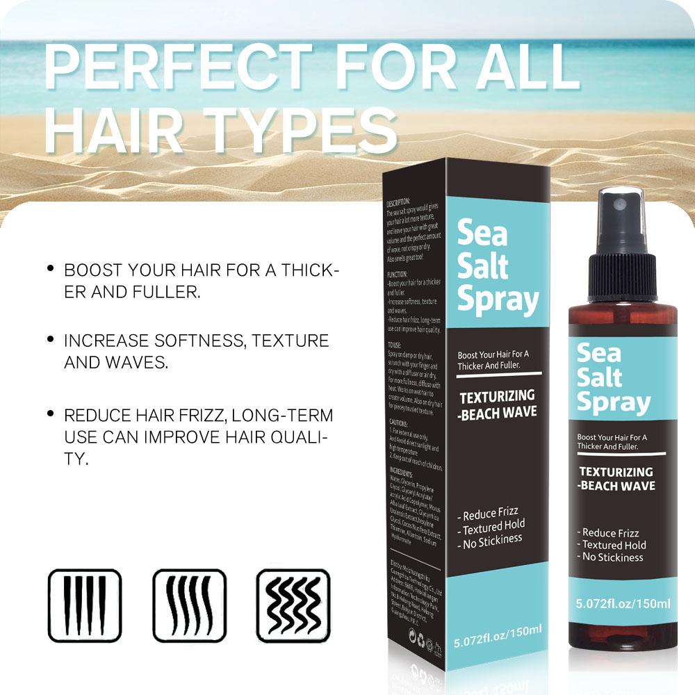 Sea Salt Spray For Dry, Hair, Mist Frizz Control Spray, Make Hairs Look Silky And Glossy, Alcohol Free, Long Lasting Hair Styling