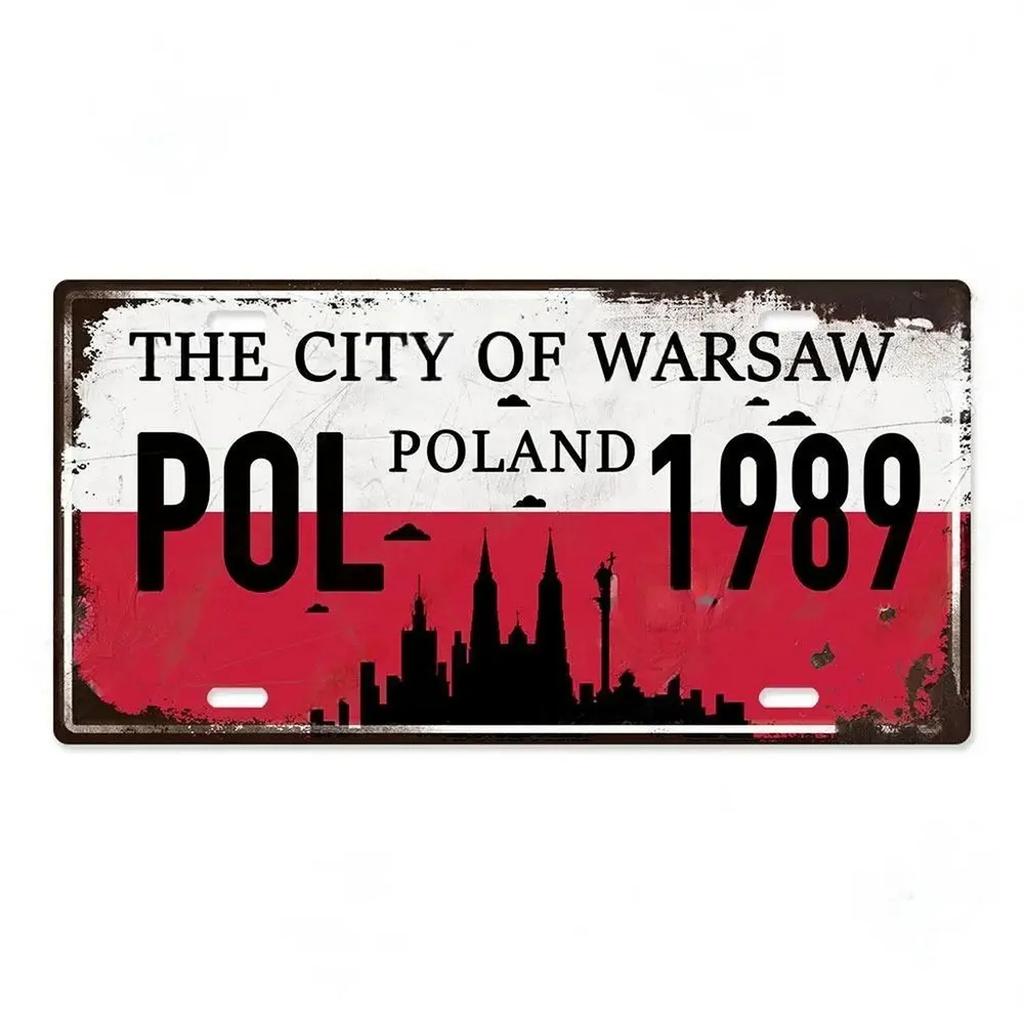 Paris Berlin Madrio Moscow Metal Tin Signs Vintage Plaque Auto License Plate Embossed Tag Garage Bars Pubs Clubs Home Wall Decor