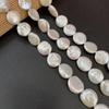 1String, Button Shape Pearls, 14-15 mm, White Natural Freshwater Pearl Beads for Jewelry Making DIY Supplies, Women's Craft Gifts 36cm