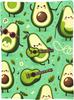 Cute Avocado Pattern Throw Blanket Home Decor Cozy Lap Throw For Sofa Couch Green Print Seasonal Fall Spring Gift Idea