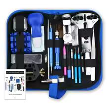 Kit de ferramentas para reparo de abridor de relógio, faca de alavanca, chave de fenda, martelo, conjunto de relojoeiro, acessório de relojoeiro, 212 peças