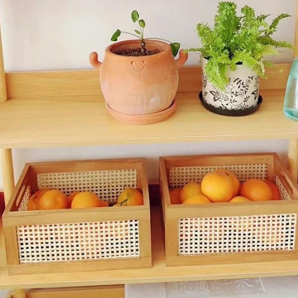 Solid Wood Storage Box Retro Organizer Boxes High Quality Storage Basket  Household