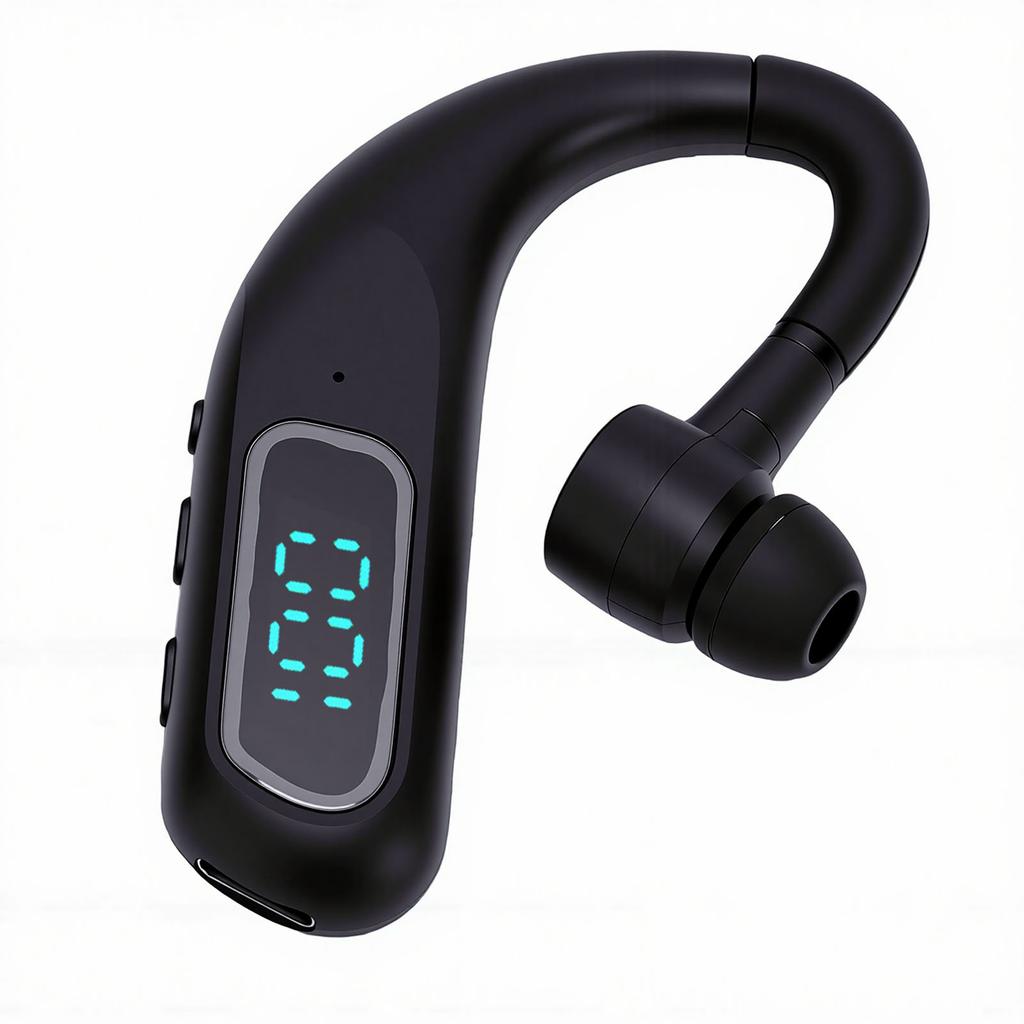 Wireless Bluetooth Earphone Long Lasting Battery Noise Canceling Single Ear Headphone for Business Call