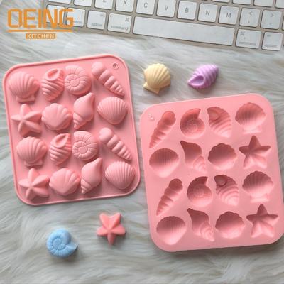 3D Chocolate Silicone Mold Shell Marine Animal Creative Shape Candy Fondant Pudding Pasrty Cake Decoration Mold Accessories