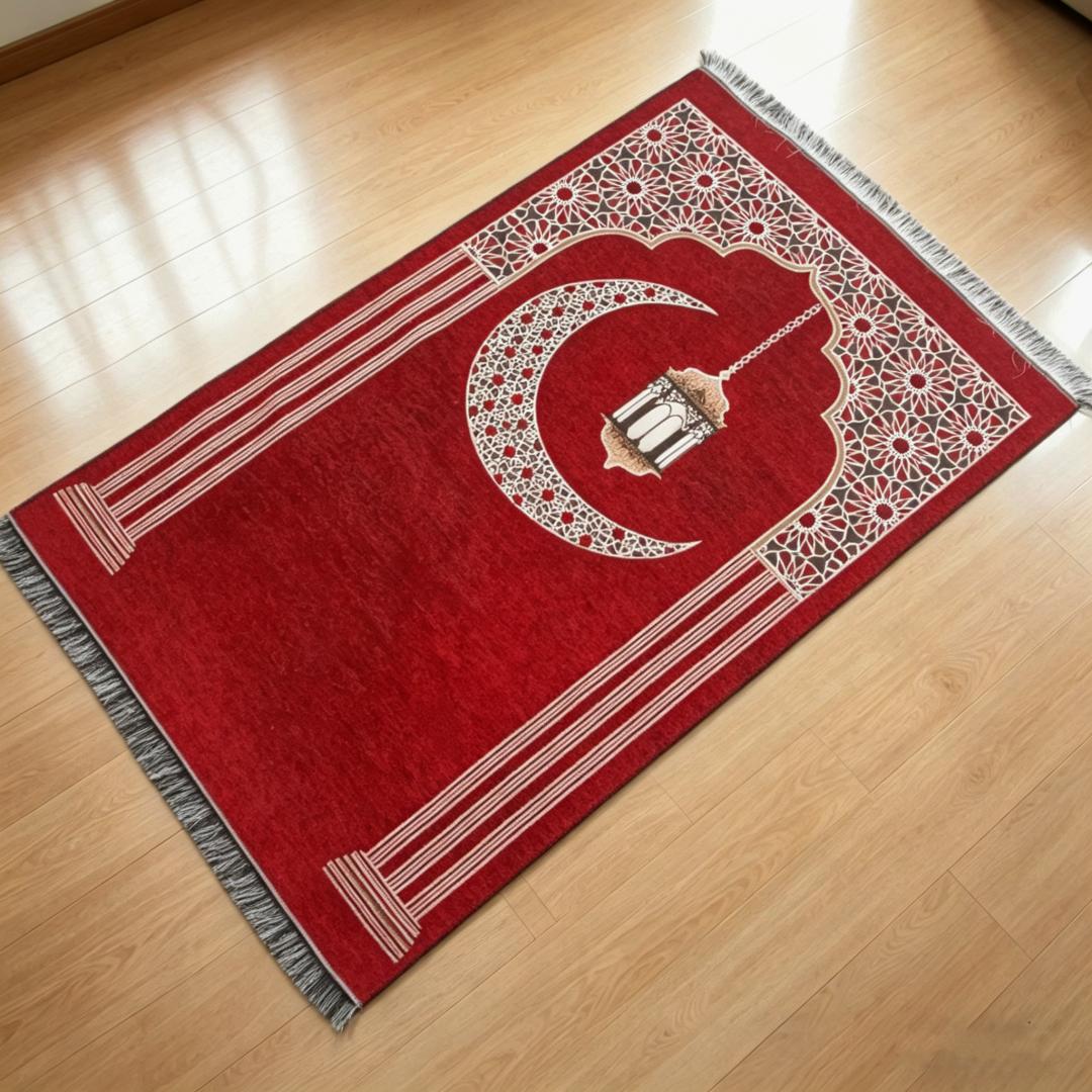 Islamitisch Bloemen Gebedskleed, Makkelijk te Reinigen Moslim Aanbiddingskleed, Opvouwbaar Huidvriendelijk en Slijtvast Kniekleed 70X120 CM