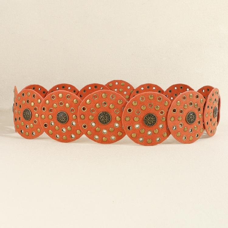 Girls PU Belt Motorcycle Adjustable Grommet Waist Belt Fashion Enthusiasts Belt Coat Dress Female Decorative Waistband