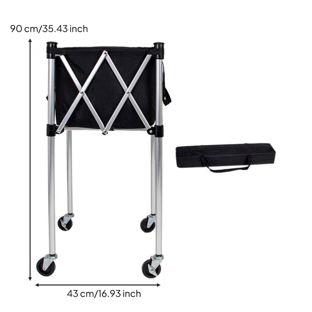 Ball Storage Cart Foldable Folding Athletic Gear Organizer