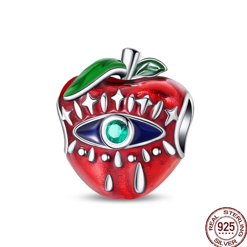 Newstering Copper Cherry Strawberry Fruit Series Charms Beads Fit 3Mm Original Bracelets Diy Birthday Jewelry Gifts