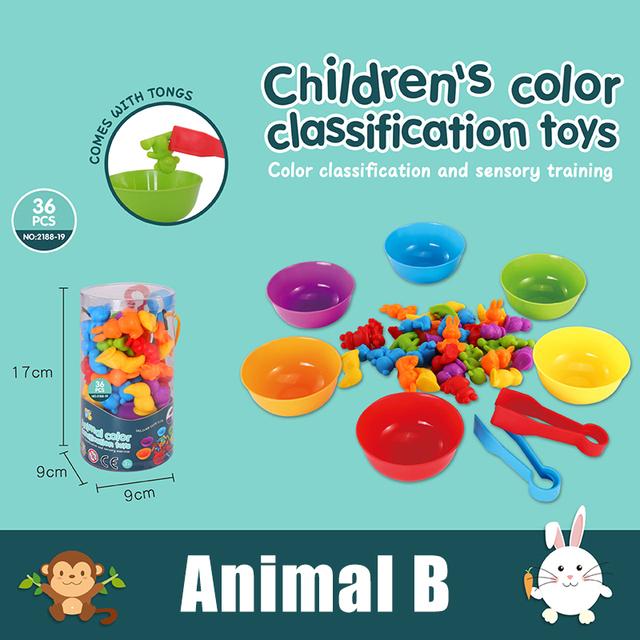 Montessori Color Sorting Toys Matching Game Baby Toys Fine Motor Training Educational Toys Montessori Games For Kids 2 3 4 Years
