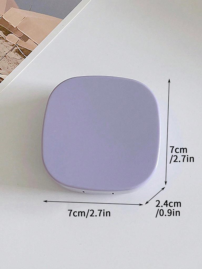 1pc Portable Minimalist Square Contact Lens Case, DIY Solid Color Contact Lens Holder