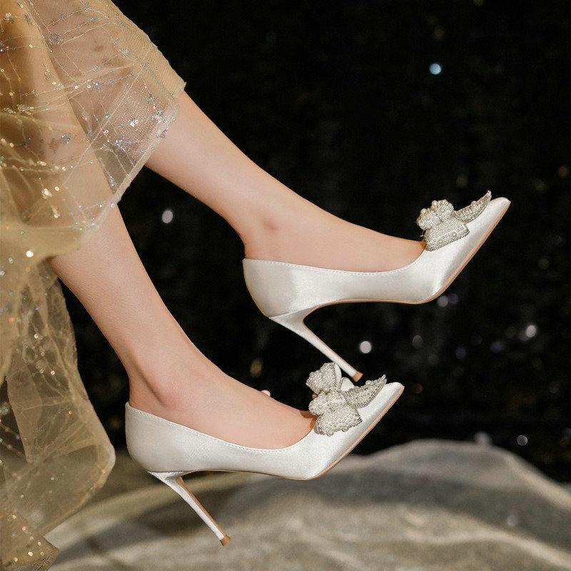 Fashion 2024 New French Pointy Pumps Temperament Women'S Shoes Daily Commute Elegant Comfortable Everything