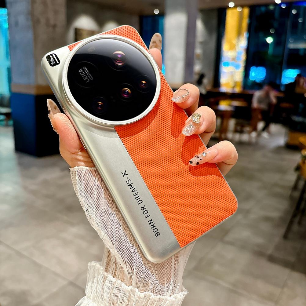 

Задняя кожаная линза с приподнятым кольцом для защиты корпуса линзы для Xiaomi 15 Ultra Mi15 Pro Mi14 ultra 14 13 Ultra Тонкая защитная крышка Xiaomi 14 Ultra оранжевый