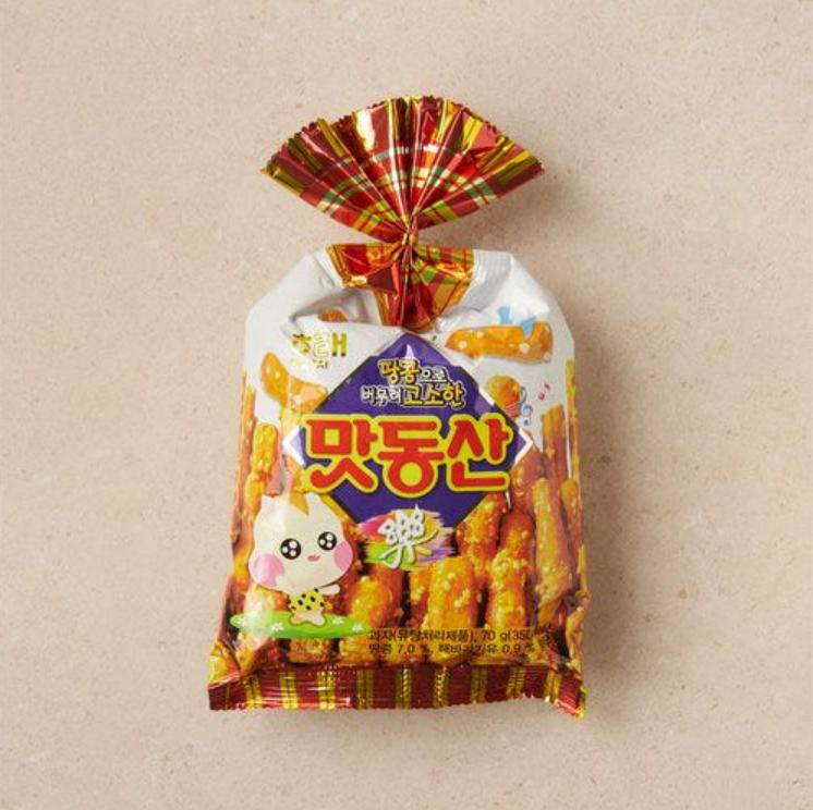 Korean Matdongsan Peanut Crunch Snack 70g X 2 Packs – Sweet & Crispy Traditional Treat