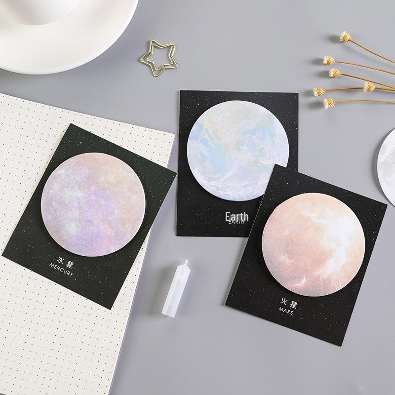 Zhi Shun Sci-Fi Planet Sticky Round Memo Pad