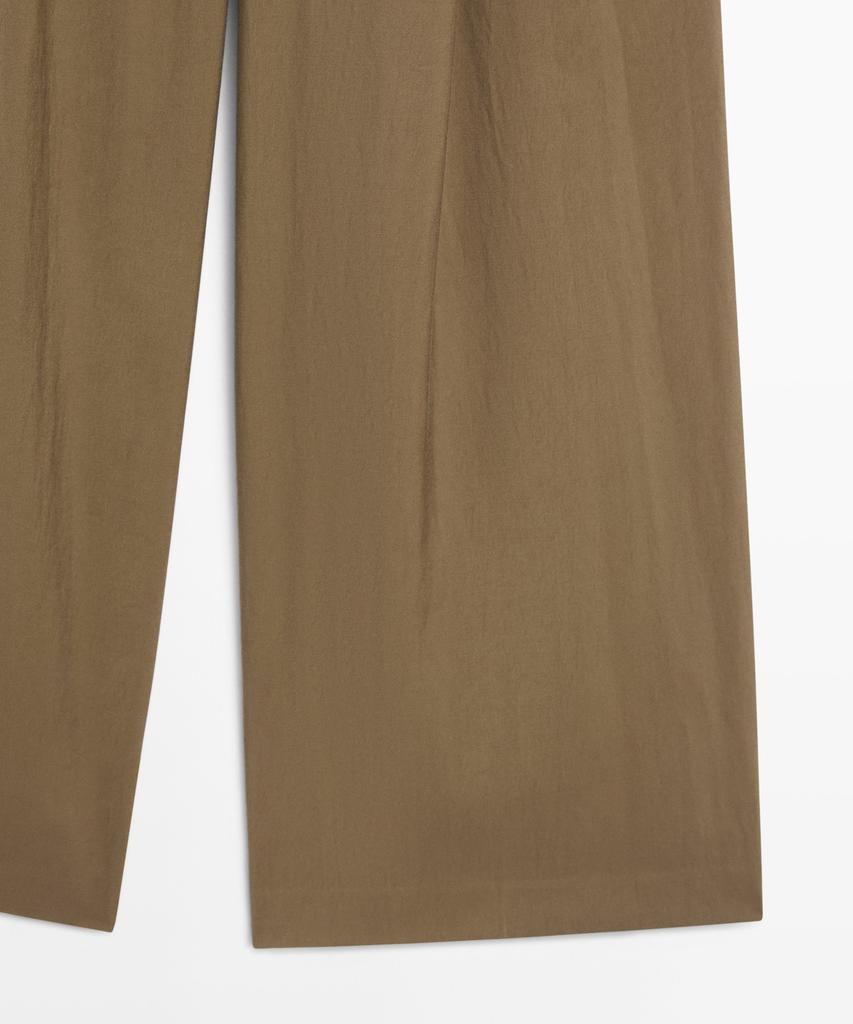 Masimodutti Crop Wide Leg Fluid Pants