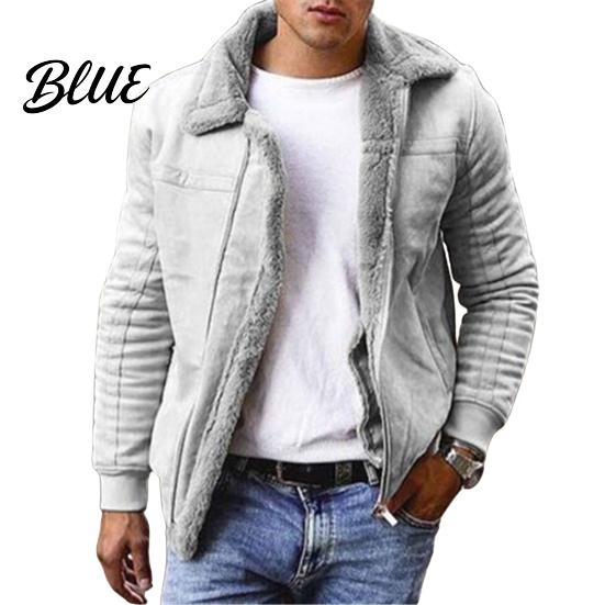 Plus Size Men for Outdoor Leather Thicken Color Faux Coat Solid Winter Jacket