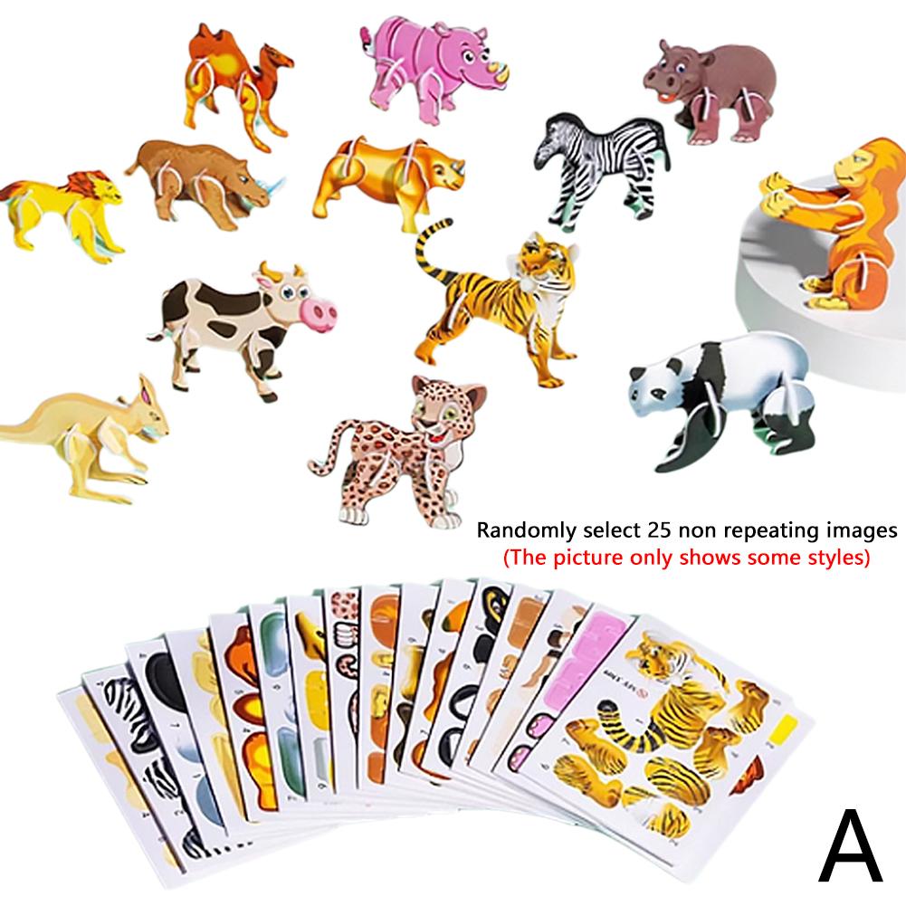 

Детская бумага 3D трехмерная головоломка с насекомыми Пазлы Бумажные обучающие насекомые DIY Животные G3S4 Animal-One size