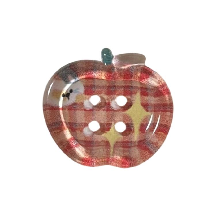 10 Stück Fruchtform Bastelknopf 20MM Acrylkopf 4-Loch Nähknopf für Kleidung Nähen Basteln Stricken Dekoration