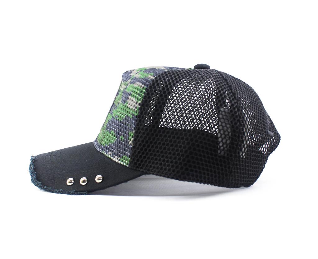 DUO Кепка Fang Ops Logo Mesh, свободный размер, черный, камуфляжный, оранжевый (3006)