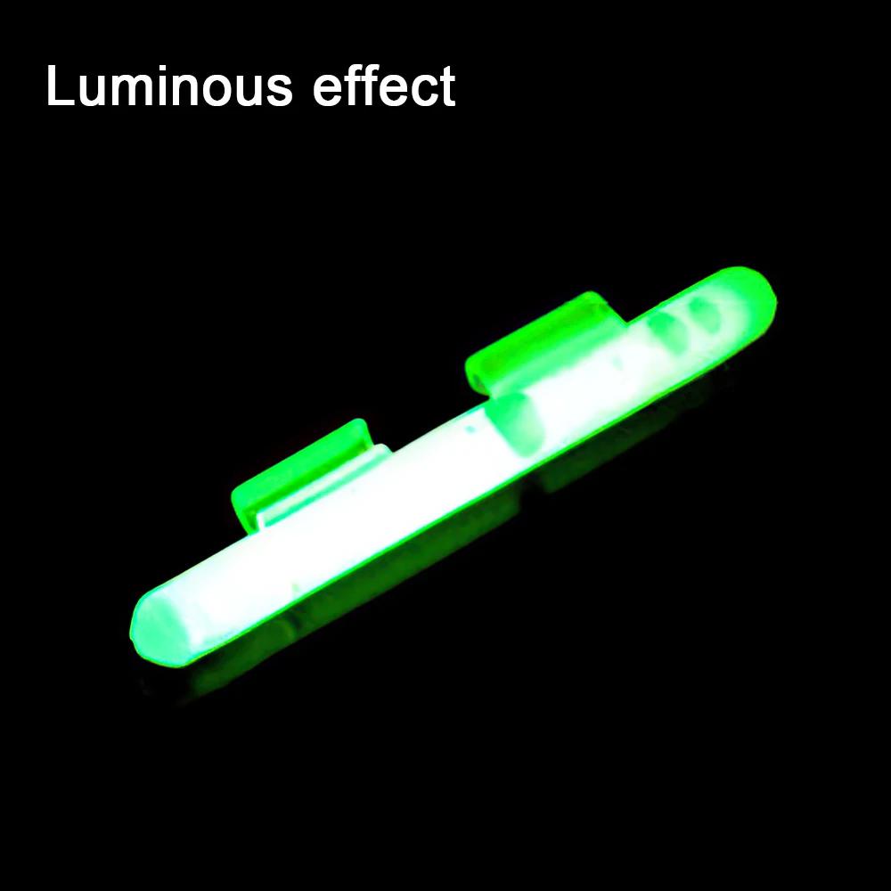 10 STÜCKE(5 Taschen) Fischerei Leuchtstäbe Leuchtende Fischerei Fluoreszierende Nachtfischerei Beleuchtungsstab Clip-On Dunkler Leuchtstab S M L XL