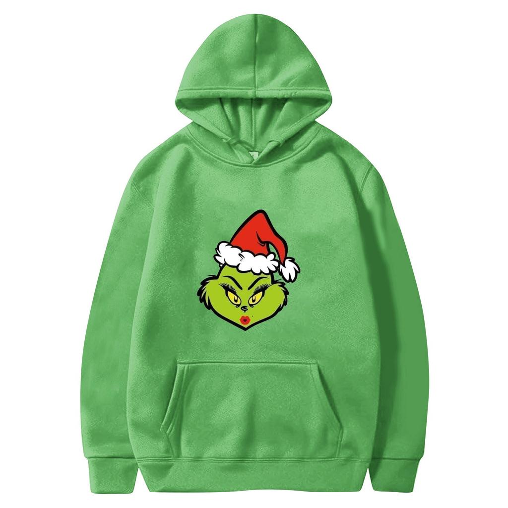 Damen Herbst und Winter Bedruckter Pullover mit Kapuze Sweatshirt Fleece Langarm Fashion Sweatshirt