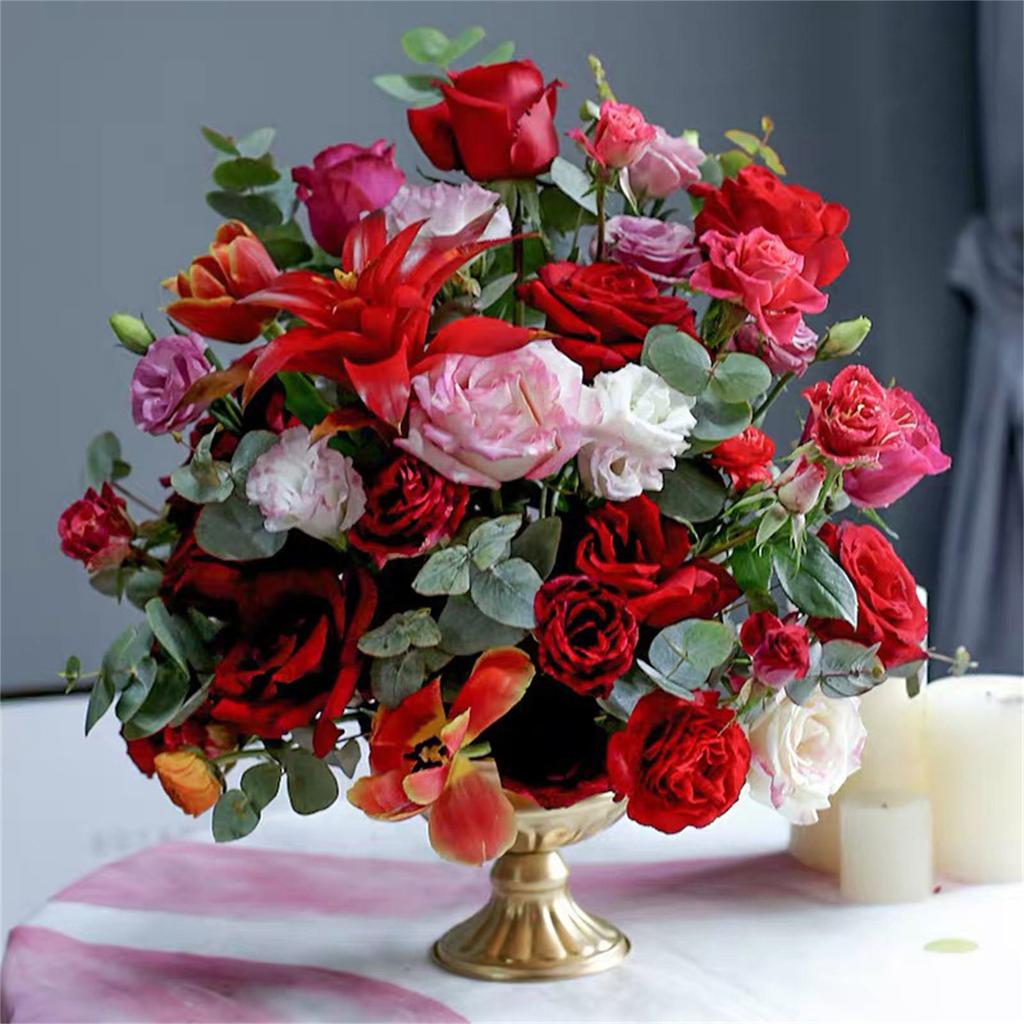 Suport Elegant din Fier pentru Expunere Flori Uscate Vază pentru Aranjamente Florale cu Designuri cu Stativ Înalt Pentru Pasionatul de Stil de Viață de Calitate